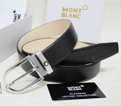 Montblanc Men's Contemporary Leather Belt - Black