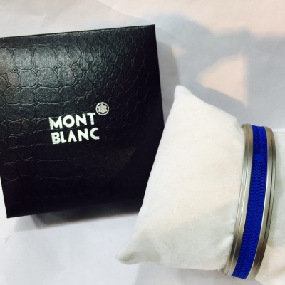 Montblanc Mens Black Leather 63 Bracelet 12379163 India | Ubuy