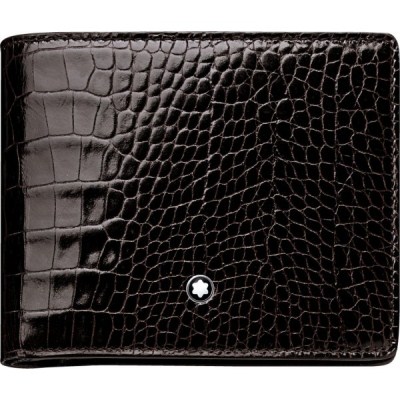 GG Embossed Wallet In Shiny Black Leather