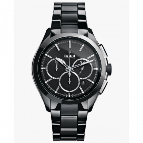Rado Watch, Unisex Centrix Jubile Diamond Dial (1/10 ct. t.w.) Black  Ceramic and Gold-Tone PVD Bracelet R30929712 - Macy's